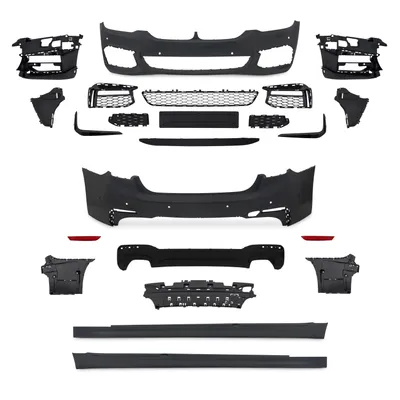 Produktbild von Front Heck Stoßstange Seitenschweller Gitter Spoiler Sport Look für BMW 5er G30
