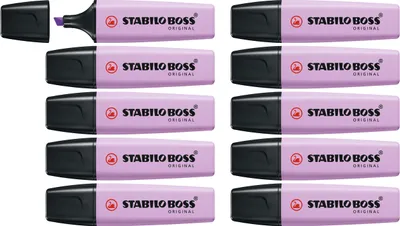 Produktbild von Textmarker - STABILO BOSS ORIGINAL Pastel - 10er Pack - Schimmer von Lila