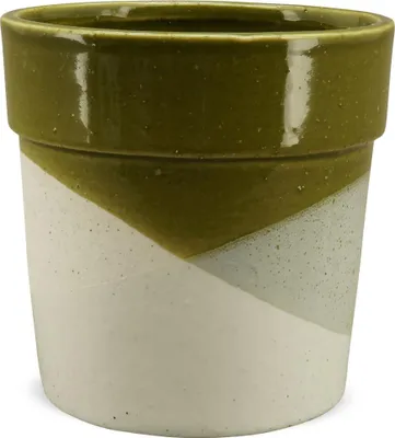 Produktbild von Blumentopf Pflanztopf geometrisch Steingut grün 10 cm