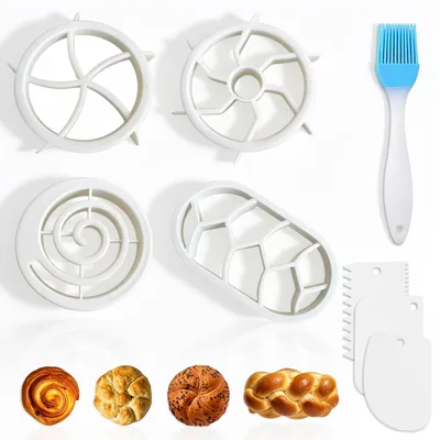 Brotstempel-Set, 11-teilig, Kunststoff
