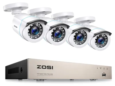 Obrázek produktu pro Bezpečnostní kamerový systém, 4 kamery, 1080P - Kabelový CCTV systém