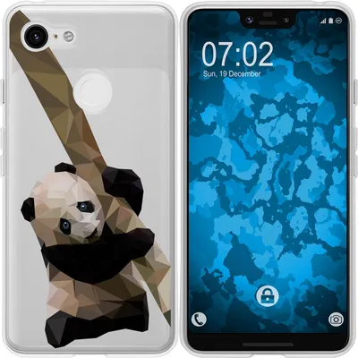 Produktbild von PhoneNatic Case kompatibel mit Google Pixel 3 XL Silikon-Hülle Vektor Tiere Panda M4