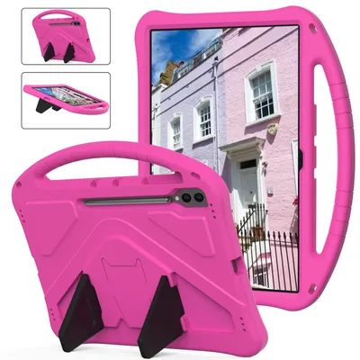 Obrázek produktu pro Dětské pouzdro pro Samsung Galaxy Tab S9 Ultra/S8 Ultra 14.6" Kids Case 2023/2022, EVA lehké nárazuvzdorné pouzdro s skládacím stojánkem a rukojetí Růžový