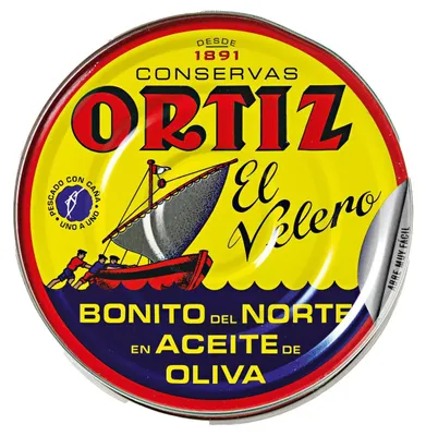 Produktbild von Ortiz Tonijnscheuten in Olijfolie 600g – Hochwertige Thunfischfilets in Olivenöl