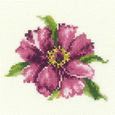 Produktbild von RTO Kreuzstich Set "Baum Pfingstrose" EH332, Zählmuster, 13x13 cm