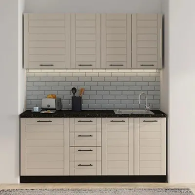 Immagine prodotto di Monsch - Cucina, Marrone Sabbia, 4 Cassetti, Elettrodomestici non inclusi