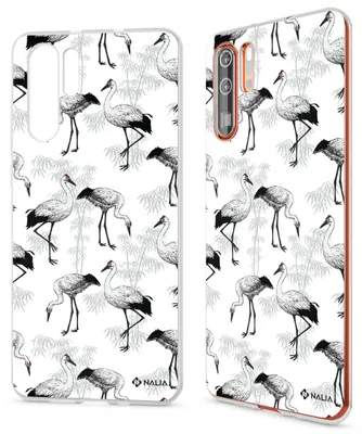 Produktbild von NALIA Hülle für Huawei P30 Pro, Motiv Handyhülle Slim Silikon Case Crystal Cover Storch