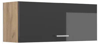 Obrázok produktu pre Nástenná skrinka Vicco R-Line Antracit vysoký lesk/Dub Goldkraft 100 cm Plochý, Model 63129