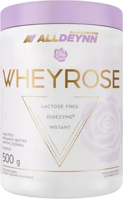 Produktbild von ALLDEYNN WHEYROSE 500g Erdnussbutter mit Salz und zuckerfreien Keksstückchen Protein-Ergänzungsmittel