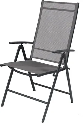 A single folding chair is shown against a white background.