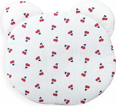 Produktbild von DOLCE SONNO Baby Kopfkissen aus Baumwoll Teddybär – Sweet Cherry