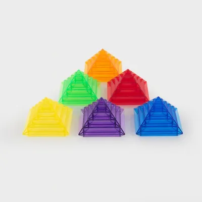 Immagine prodotto di Gioco di costruzioni TickiT set di piramidi da impilare - colori trasparenti