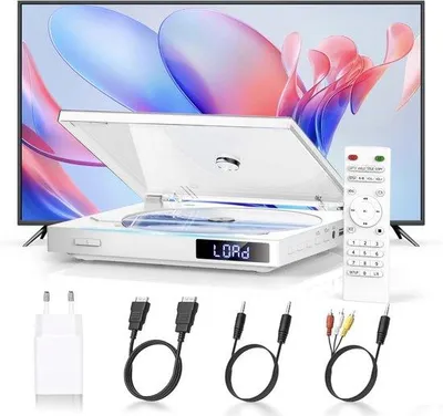 Produktbild von portabel DVD-Player mit HDMI-Anschluss in Weiß