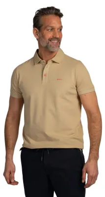 Produktbild von Beige Poloshirt New Zealand kurze Ärmel normale Passform