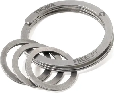 Produktbild von TROIKA KR15-02-ST, Schlüsselanhänger, Silber, Edelstahl, Rund, 35 mm, 4 mm