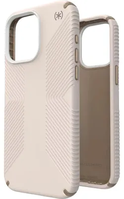 Produktbild von Speck Presidio2 Grip - iPhone 15 Pro Max Tasche (gebleichter Knochen / Erbstück Gold / Haselnussbraun)