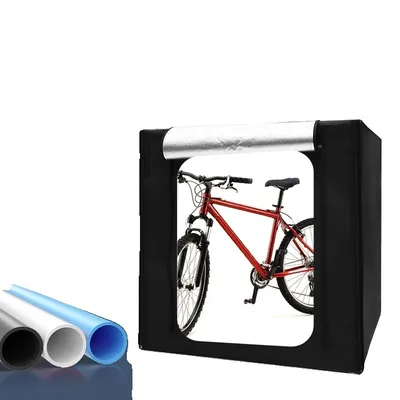 Produktbild von Fotografie Lichtbox, dimmbare LED-Beleuchtung, vielseitige Aufnahme-Setup, 120cm Lichtbox