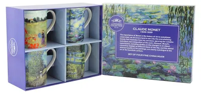 Kaffeebecher-Set, 4 Tassen, Porzellan, Blumenmuster, 9 cm