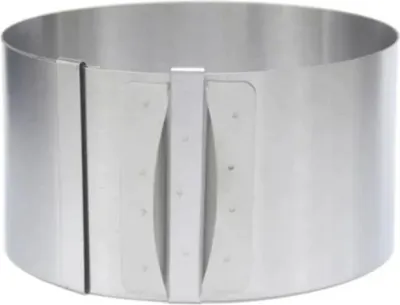 Produktbild von Kuchenform und Acetatplatten zum Backen, 20 bis 40 cm verstellbarer Edelstahl-Kuchenring, Kuchenkragen, Kuchenmousseform, Kuchenback- und Kuchendekor-Set