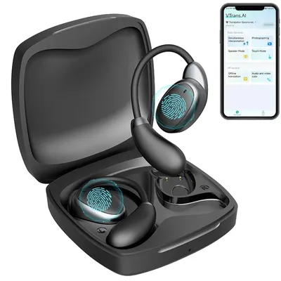 Produktbild von Open-Ear-Kopfhörer, AI Übersetzer Bluetooth Kopfhörer Open-Ear-Kopfhörer