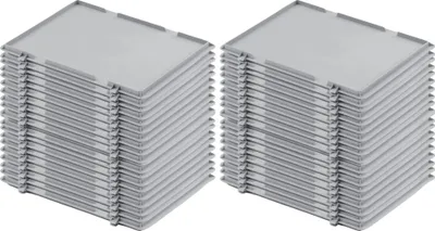 Produktbild von SuperSparSet 40x Scharnierdeckel für Eurobehälter | BxT 30x40cm | Eurobox, Transportbox, Transportbehälter, Stapelbehälter