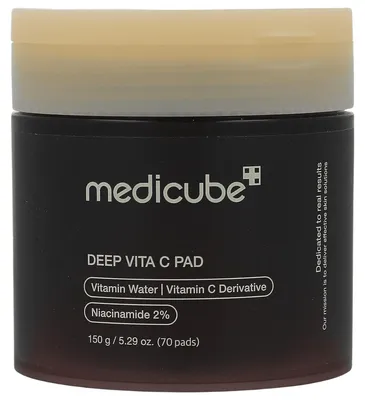 Obrázok produktu pre Medicube Deep Vita C Pad 70 ks - Rozjasňujúce tampóny s vitamínom C