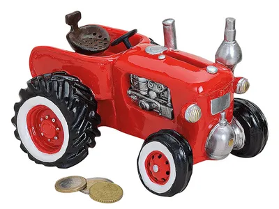 Produktbild von Spardose Traktor rot