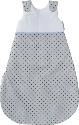 Produktbild von Baby-Delux Baby Schlafsack Strampelsack 6-18 Monate 100% Baumwolle 90 cm Design Stars grau