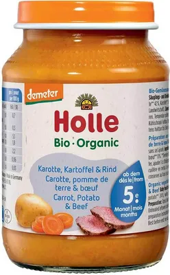 Produktbild von Holle  Carrot, Potato and Beef 5M 190g