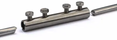 Produktbild von Haus-Held Edelstahl V4A Blitzschutz Durchgangsverbinder für Runddraht Ø8-10mm