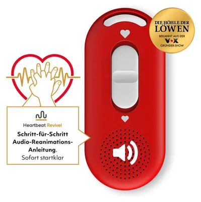 Produktbild von Heartbeat Revivel Audio-Reanimations-Anleitung | Ohne App & Internet, sofort startklar | Kompakt für Zuhause & unterwegs