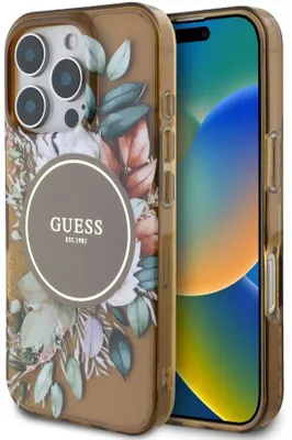 Immagine prodotto di Custodia posteriore Guess per iPhone 16 Pro Max - Marrone