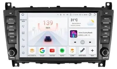 Obrázok produktu pre Multimediálne zariadenie do auta, dotykový displej, 4G pripojenie, kompatibilné s modelmi Mercedes Benz W203 C (2004-2007) a CLC (2008-2010), zadná kamera S8