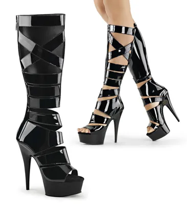Zdjęcie produktu dla Damski sandał DELIGHT-600-49 marki Pleaser, czarny EU 38, US 8