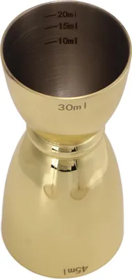 Zdjęcie produktu dla Stainless Steel Double Head Wine Measuring Cup Cocktail Wine Shaker Measure Cup for Bar Party Family Club Gold Plated U Shaped