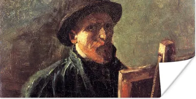 Produktbild von MuchoWow® Poster Selbstbildnis als Maler - Vincent van Gogh 40x20 cm - Poster für die Wand - Poster Schlafzimmer