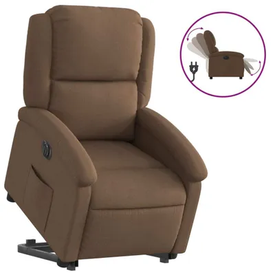 Produktbild von vidaXL Relaxsessel mit Aufstehhilfe Elektrisch Braun Stoff