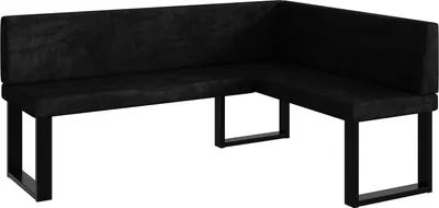 Produktbild von MEBLINI Eckbank für Esszimmer - Küchenbank - Essecke - Sitzecke Küche - TONI - U-Beine 128x168x87cm Rechts - Graphit Samt