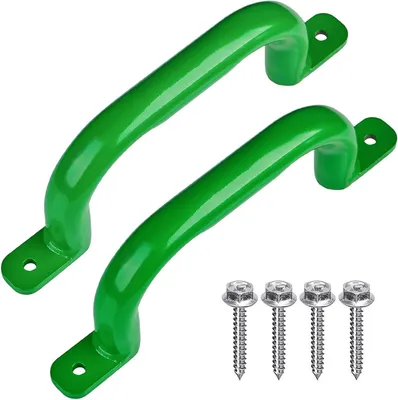 Productafbeelding van Speeltoestel Handgrepen - Grijpstokken Klimrek - Veilig Klimmen - Stevig Metaal - 25 cm - Groen