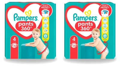 Imagen del producto de 2 pañales tipo pantalón Pampers Baby-Dry, talla 4, para bebés de 9 a 14 kg - Paquete económico - 2 unidades