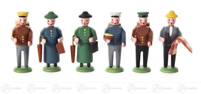 Productafbeelding van Miniatuur beroepsgroep, set 3 (6), hoogte ongeveer 3,5 cm, nieuw