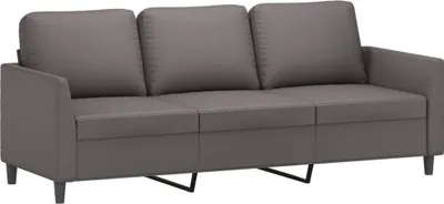 Produktbild von vidaXL 3-Sitzer-Sofa Grau 180 cm Kunstleder