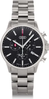Produktbild von Original Audi Chronograph Titan, Herren, silber/schwarz Uhr Armbanduhr Herrenuhr