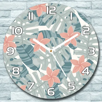 Produktbild von Wanduhr aus Glas Rund fi 30 Sanftes Exotisch Quarz Deko Wohnzimmer Büro