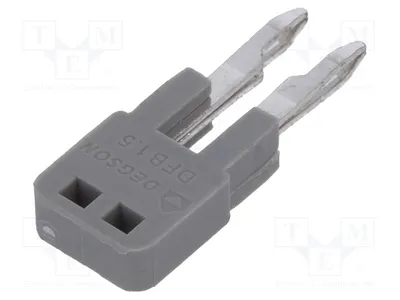 Imagen del producto de 2 conectores de carril DFB1.5-02P-11-00AH. Número de vías: 2
