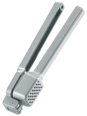 Knoblauchpresse aus Aluminium, 15,2 x 2,5 x 3,1 cm, silber