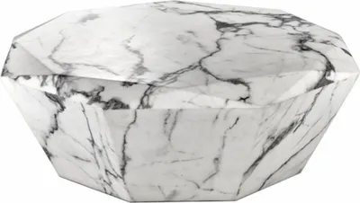 Produktbild von Casa Padrino Art Deco Luxus Kunstmarmor Couchtisch - Wohnzimmer Salon Tisch - Luxus Collection