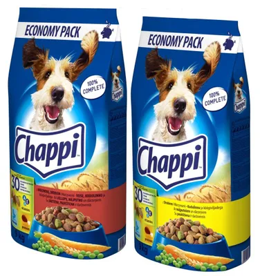 Produktbild von Chappi Trockenfutter für Hunde mit Rindfleisch und Geflügel mit Gemüse 2x9kg