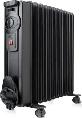 Obrázok produktu pre BLACK+DECKER Black & Decker BXRA2000E - Olejový ohrievač s ventilátorom - Vnútorný - Chodbový - Čierny - 2000 W - 585 mm