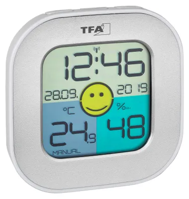 Produktbild von Digitales Thermo-Hygrometer mit Komfortzonen FUN 30.5050.54 silber TFA Dostmann
